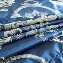Soft Satin Jacquard Duvet Cover Set with 2 Pillowcases