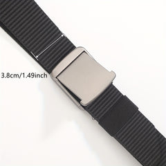 Men's Outdoor Canvas Belt with Automatic Buckle