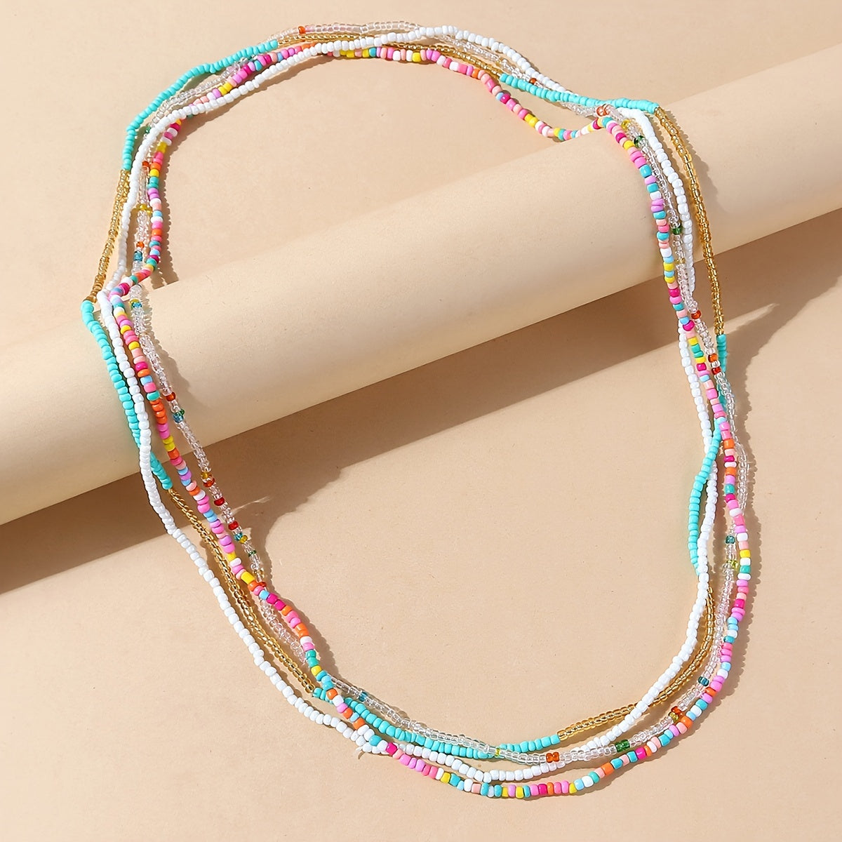 Boho Stretch Long Rice Bead Wrap Bracelets
