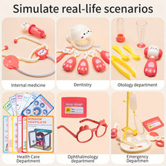 39pcs Doctor Role Play Game Set with Stethoscope Syringe Dental Tools