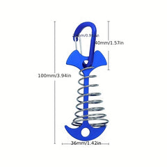 Outdoor Camping Canopy Wind Rope Buckles Fishbone Spring Pegs