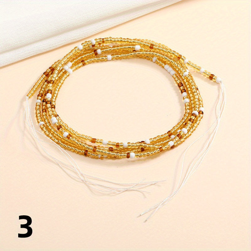 Boho Waist Beads For Women Elastic Body Chains Bikini Jewelry Beach Waist Chain