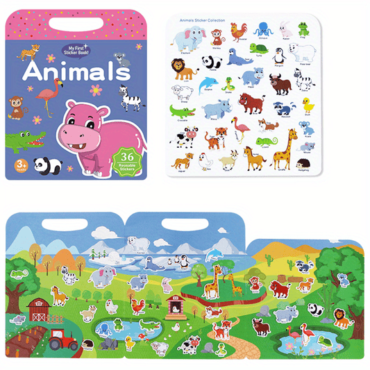 Reusable Sticker Book For Kids, Washable Stickers, Christmas Gift