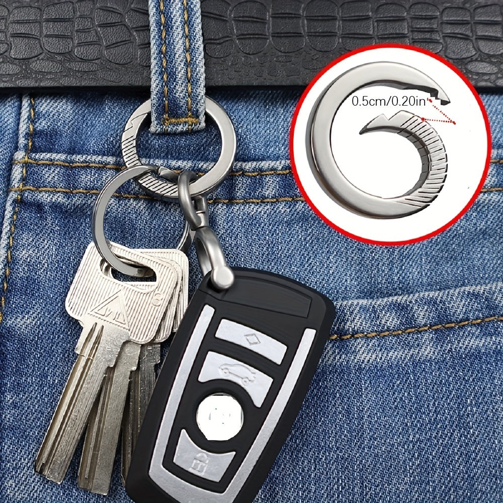 Titanium Car Keyring Without Spring Elastic Keyring Creative Pendant