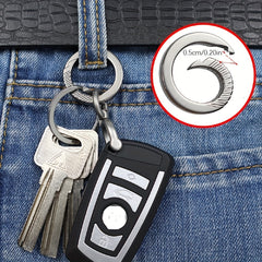 Titanium Car Keyring Without Spring Elastic Keyring Creative Pendant