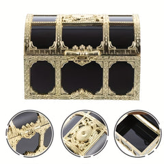 Pirate Treasure Chest Jewelry Gemstone Coin Storage Box With Lid