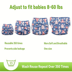Mumsbest Reusable Cloth Diaper for Infants 8-60 lbs