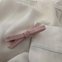 Pink Bow Acrylic Hair Clip for Women