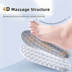 4D Orthopedic Soft Shock Absorption Running Shoe Pad Latex Insole