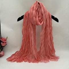 Boho Style Linen Twist Scarf for Outdoor Activity