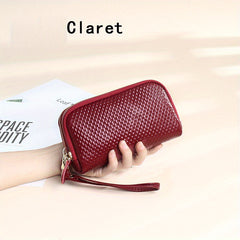 Minimalist Solid Clutch Wallet Classic Zipper Wallet Women's