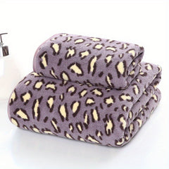 Absorbent Leopard Towel Set for Bathroom and Pool