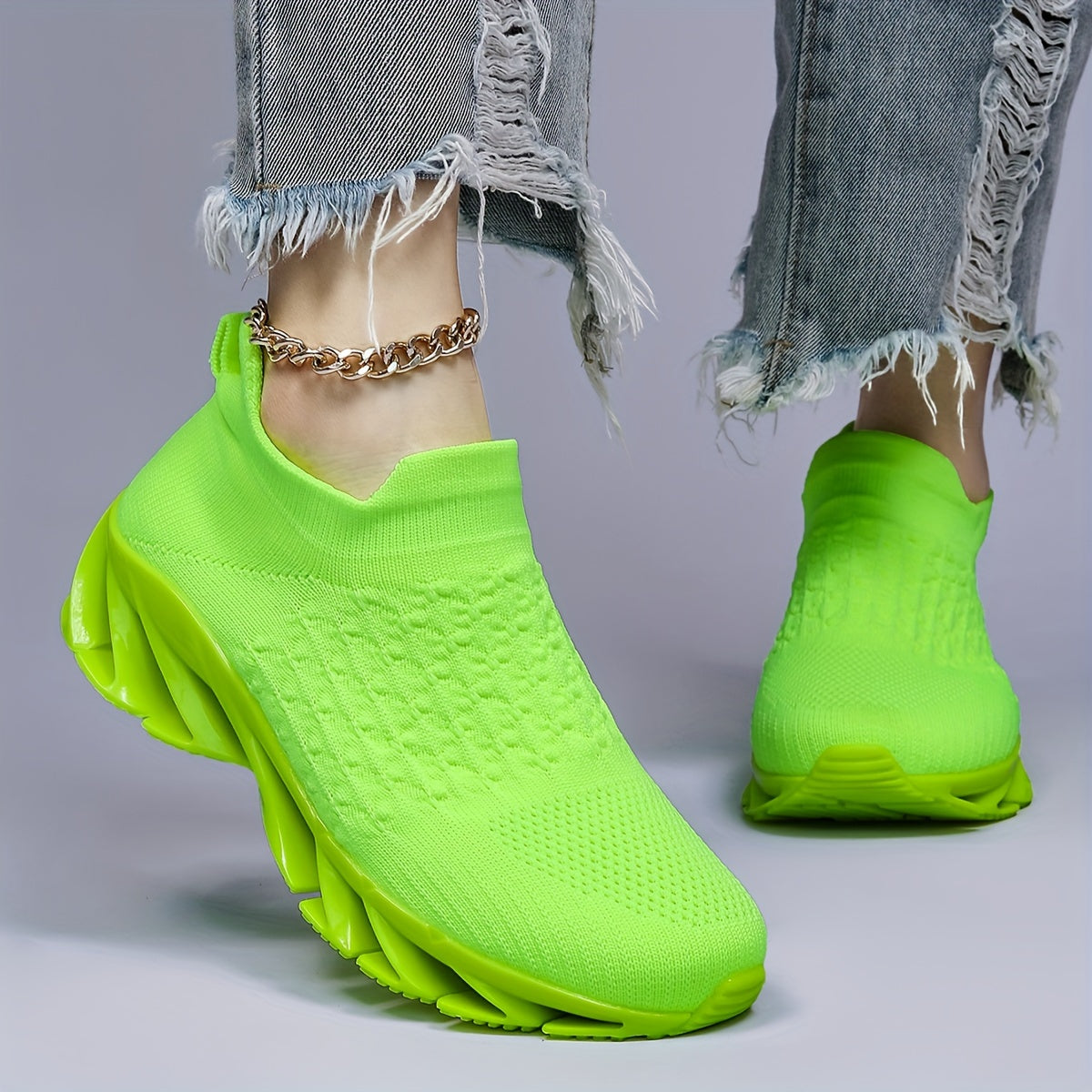 Women's Mesh Non-slip Running Shoes with Shock Absorption
