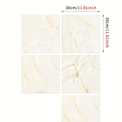 Yellow Marble Adhesive Floor Tiles Peel And Stick PVC Waterproof
