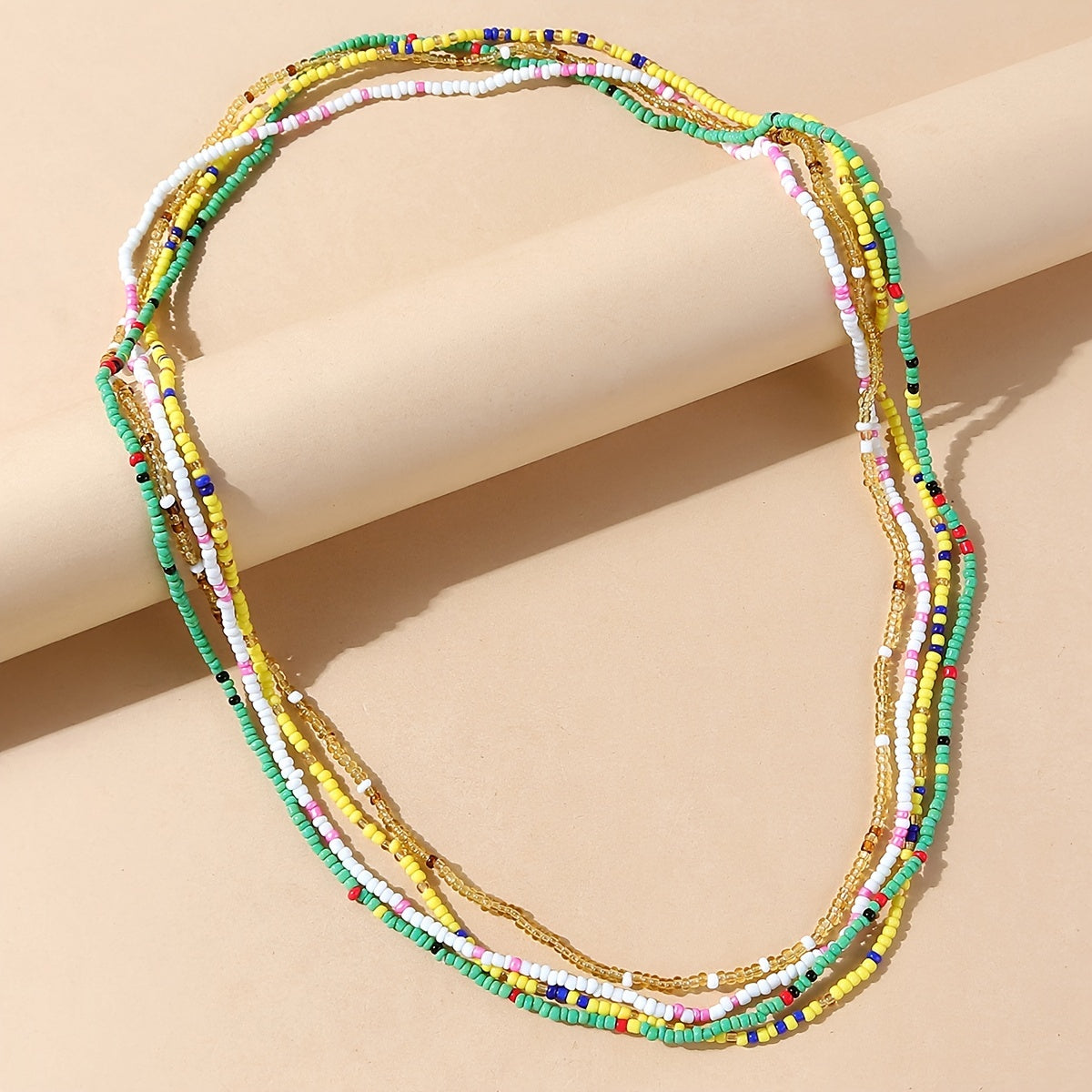 Boho Stretch Long Rice Bead Wrap Bracelets