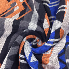 Vintage Geometric Plaid Shawl Scarf Blanket Wrap Dual Purpose Hooded Cloak