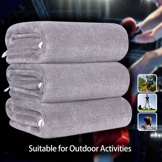 3pcs Microfiber Bath Towels 70 X 140cm Portable Absorbent & Quick Drying