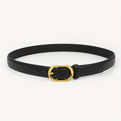 Metal Oval Pin Buckle Belts Casual PU Leather Jeans Pants Belt Women Dress Acces