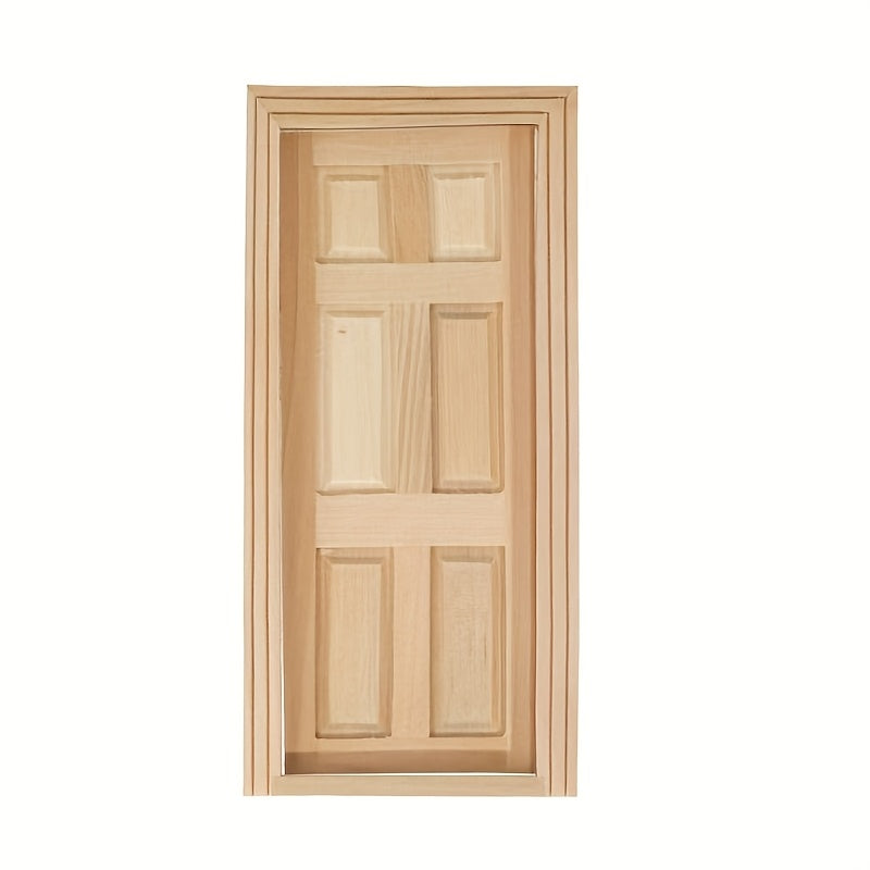 1:12 Dollhouse Doors and Windows 6 Grid Square Door with Frame Three Section