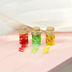 3pcs 1:12 Mixed Colors Canned Fruits Dollhouse Accessories Toy