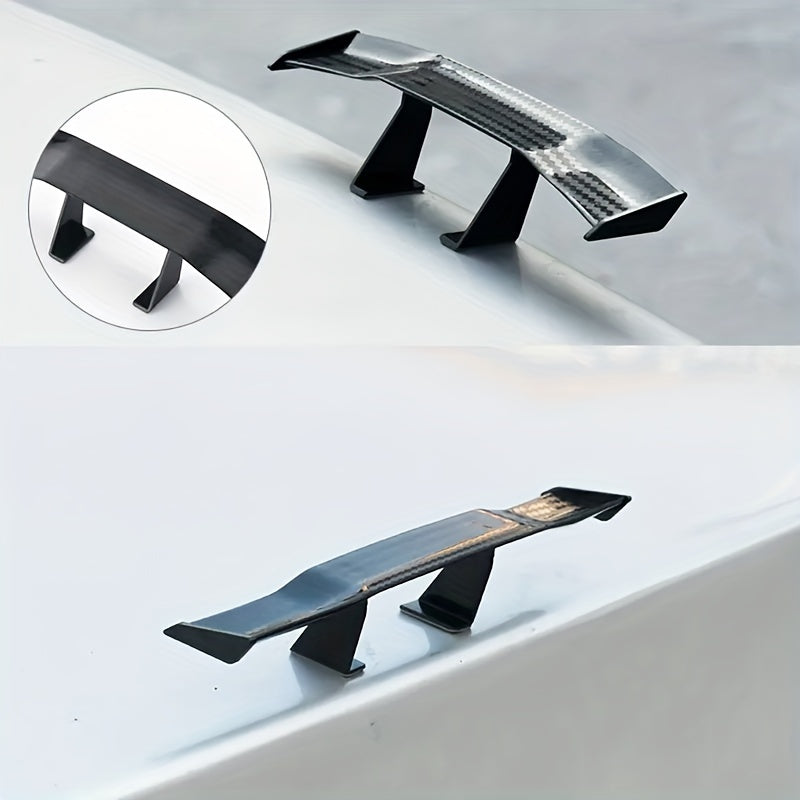GT Style Carbon Look Car Rear Spoiler Mini Wing Small Model Decoration