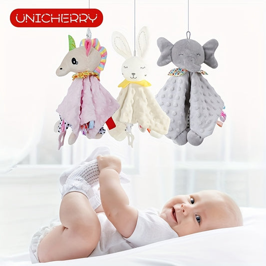 Plush Animal Baby Toy Blanket for Newborn Boys and Girls