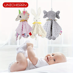 Plush Animal Baby Toy Blanket for Newborn Boys and Girls