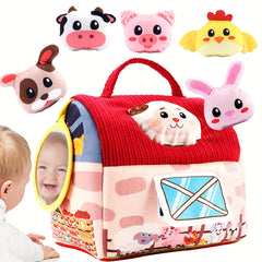 Interactive Surprise Barn Toy with Stuffed Farm Animals & Sensory Balls