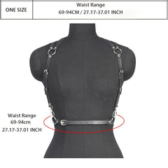 PU Leather Body Harness Belt For Women Gothic Waist Harness Straps