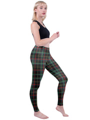 Plaid Print Stretchy Long Leggings High Waist Comfy Women's Clothing