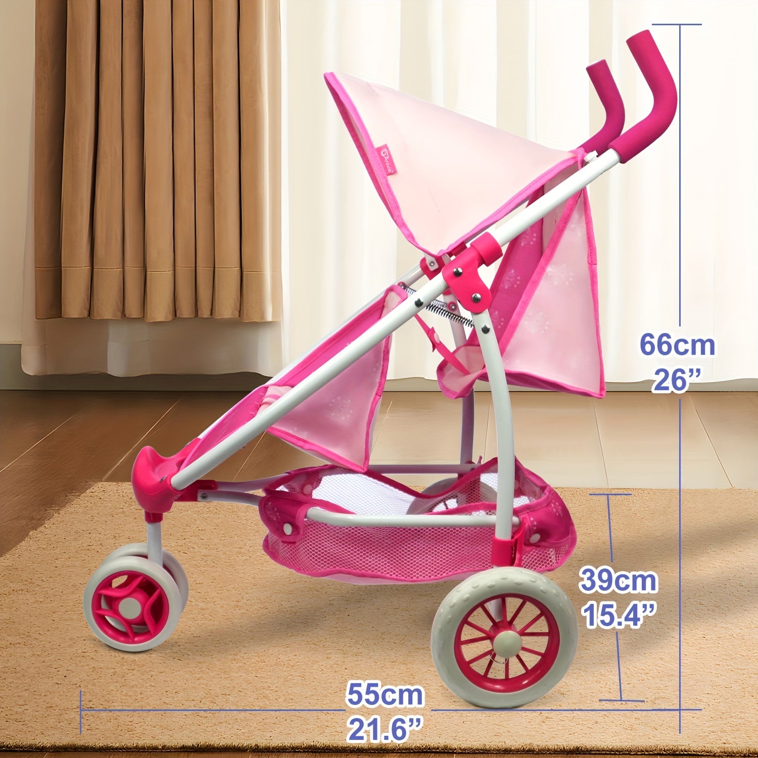 ANIVIA Twin Doll Stroller Pink & Purple