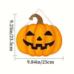 Skull Pumpkin Doorplate Witch Legs Doorplate Halloween Wooden Wall Hanging