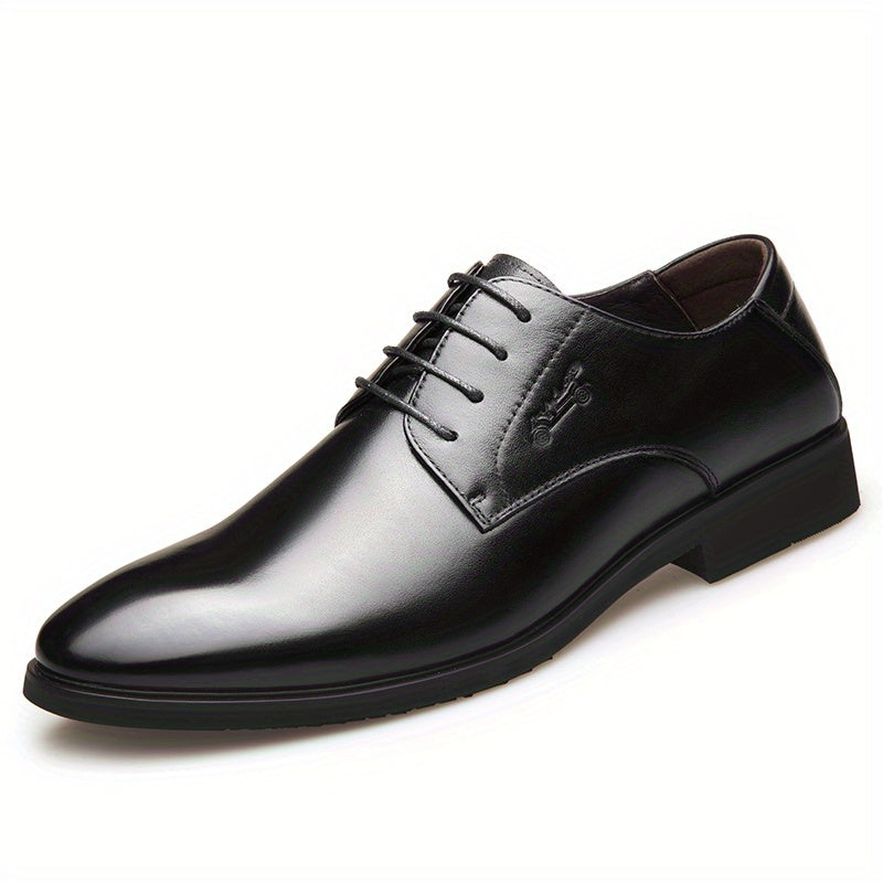Men's Almond Toe Derby Shoes Lace up Front Dress Shoes
