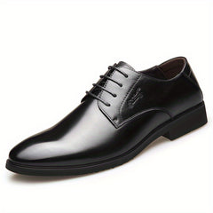 Men's Almond Toe Derby Shoes Lace up Front Dress Shoes