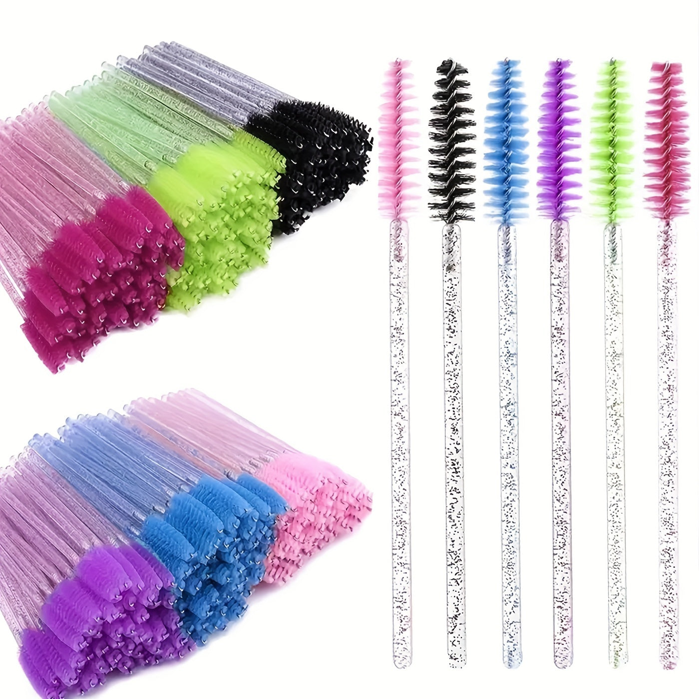 50Pcs Crystal Eyelash Mascara Brushes Wands Makeup Kits Eyelash Brush