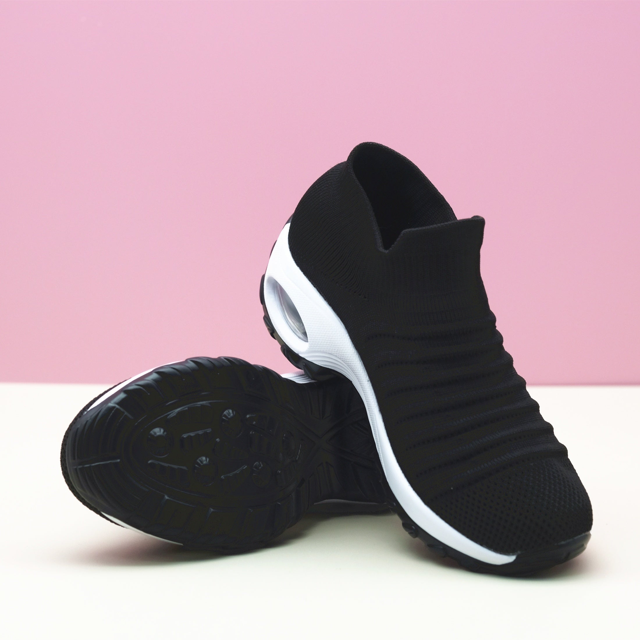 Women's Breathable Chunky Sneakers Slip On Low Top Outdoor Shoes