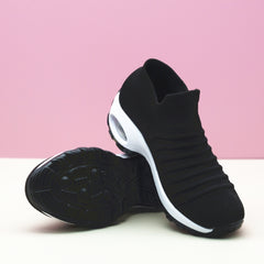 Women's Breathable Chunky Sneakers Slip On Low Top Outdoor Shoes