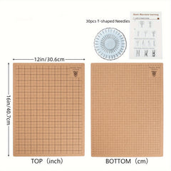 Cork Macrame Board Braiding Grid DIY Tool Reusable Macrame Cork Board