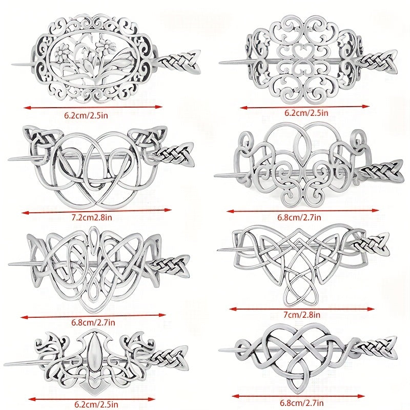 Viking Style Hairpin Celtic Crown Barrette Hair Accessories