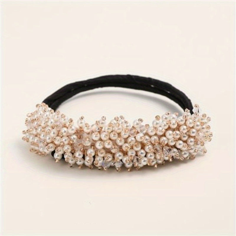 Rhinestone Donut Bun Maker Ponytail Holder Hair Accessory