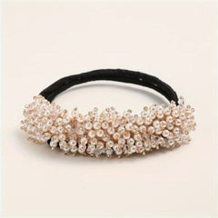 Rhinestone Donut Bun Maker Ponytail Holder Hair Accessory