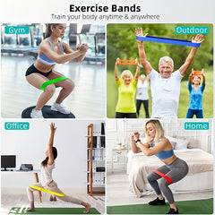 Yoga Resistance Belt for Leg Thigh Hip Arm Training Elastic Tpe Pilates