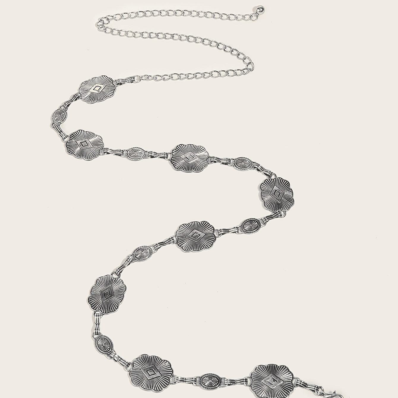 Vintage Geometric Carved Bohemian Waist Chain Belt