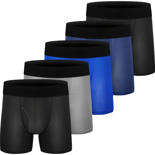 5pcs Boys Quick Dry Boxers Comfortable Sport Underwear