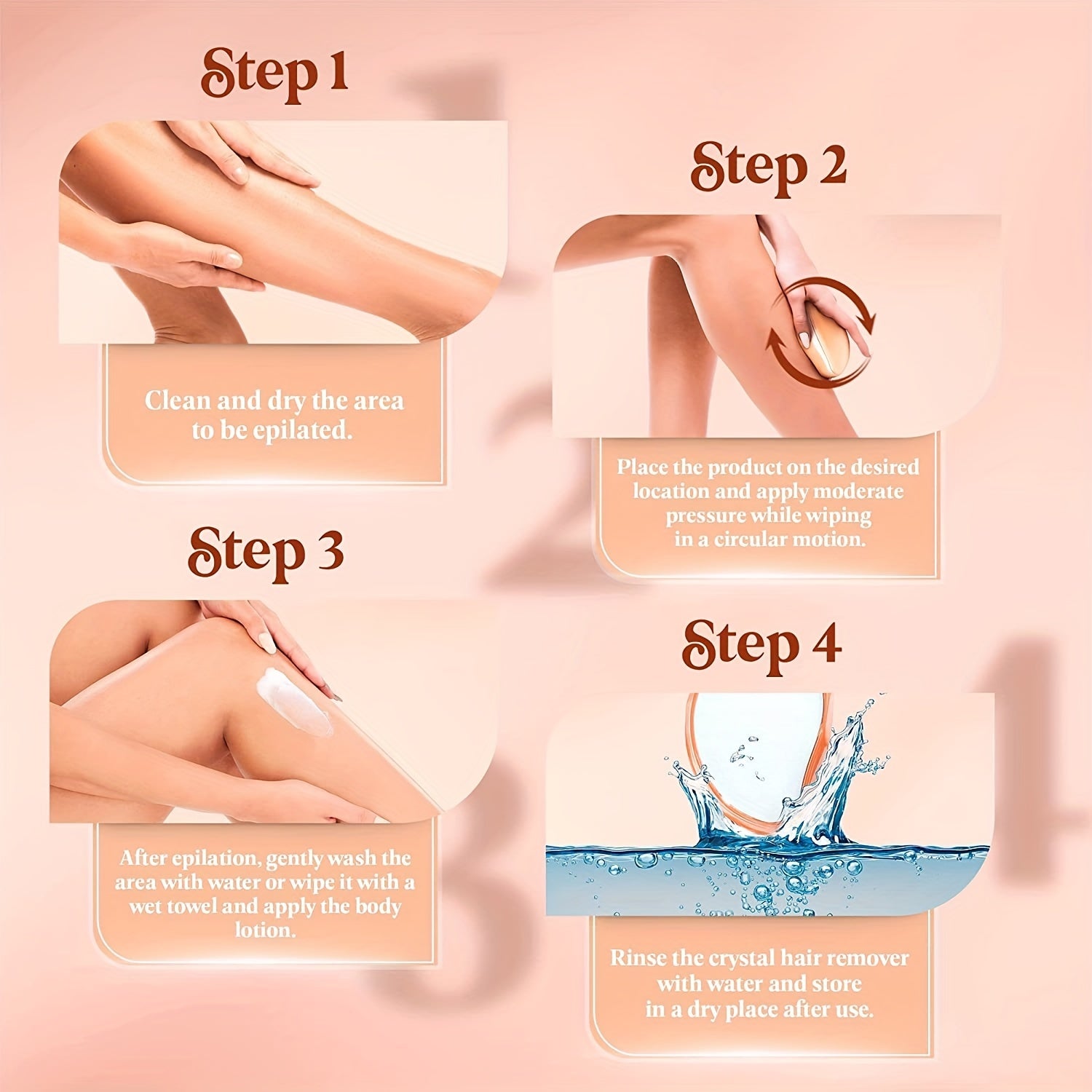Crystal Hair Eraser Reusable Hair Remover Painless Exfoliation Tool