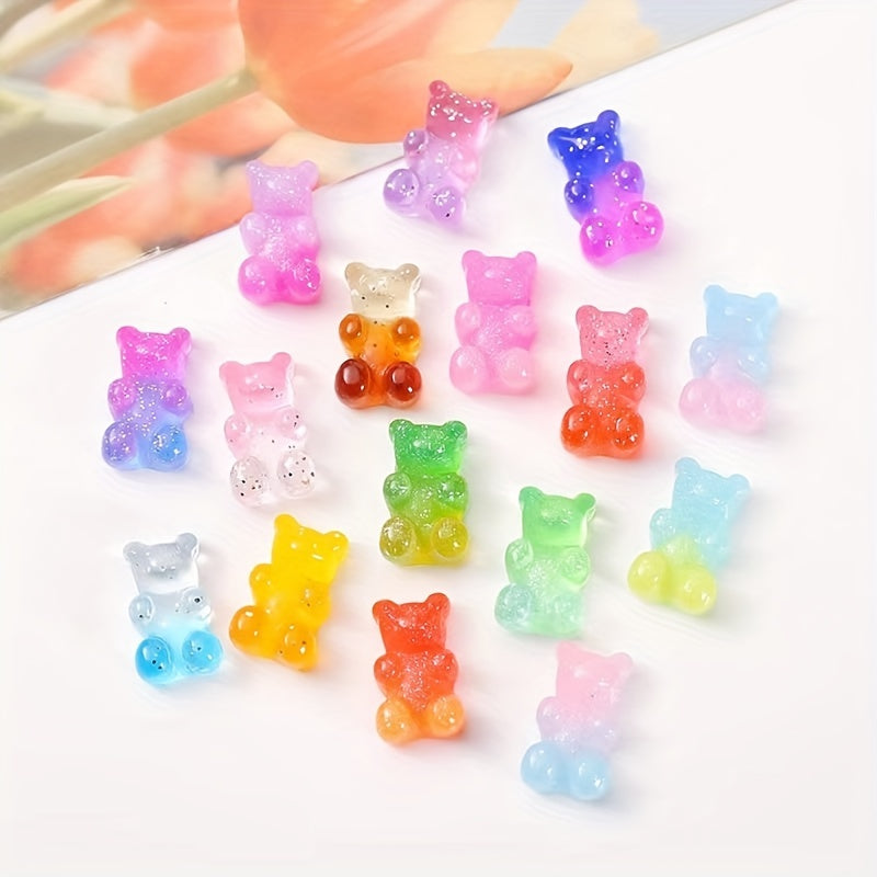 50pcs Mini Candy Bear Shoe Charms DIY Shoes Accessories Girls Boys