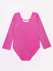 Girls Cartoon Pony & Rainbow Gymnastics Leotard Bodysuit