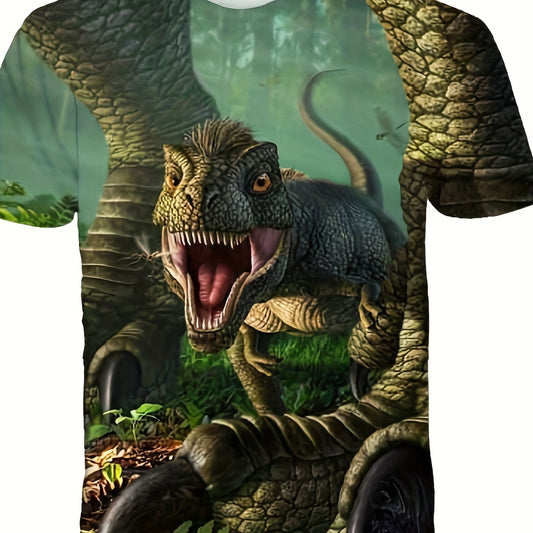 Kid's Dinosaur Graphic T-shirt 3D Print Short Sleeve Tee for Summer