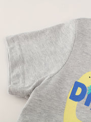 Boys Dinosaur Cotton T-Shirt & Drawstring Shorts Set