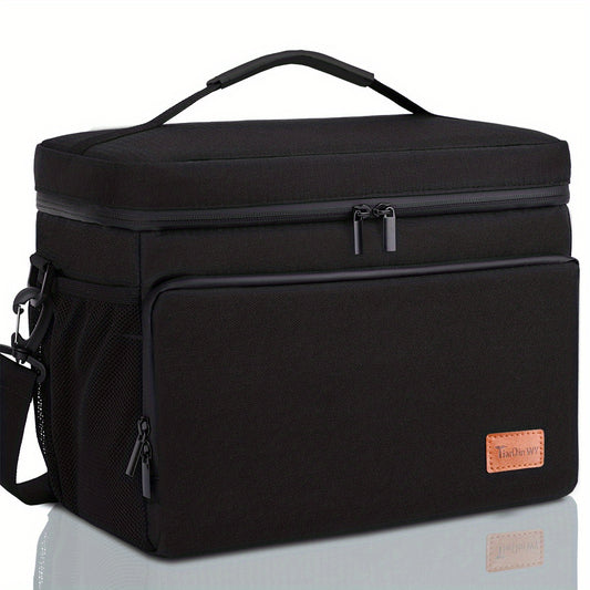 Large Capacity Insulated Lunch Bag with Adjustable Strap